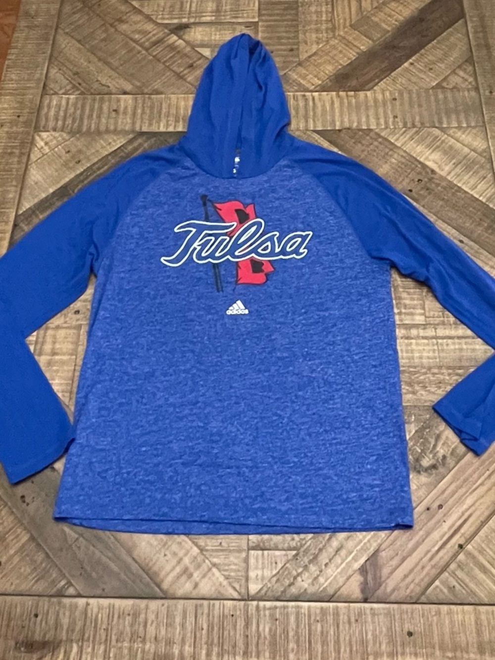 adidas University of Tulsa Golden Hurricane long-sleeve hoodie t-shirt